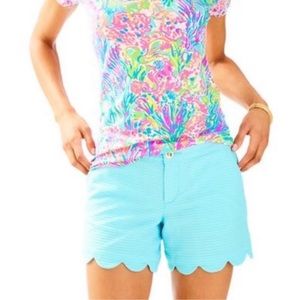 NWT Lilly Pulitzer Buttercup Shorts Bali Blue 00